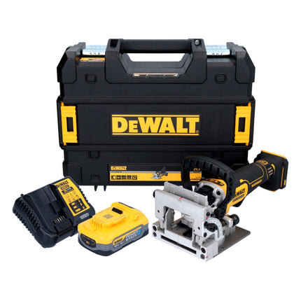 Fresa plana sin cable DeWalt DCW 682 H1T 18 V 102 x 20 mm sin escobillas + 1x batería Powerstack 5,0 Ah + cargador + TSTAK