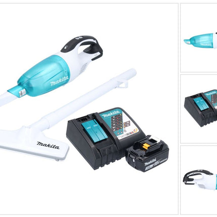 Aspiradora sin cable Makita DCL 181 FRF1WX 18 V 53 mbar 0,65 L + 1x batería recargable 3,0 Ah + cargador