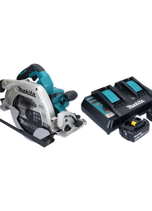 Makita DHS 900 PM2U Akku Handkreissäge 36 V ( 2x 18 V ) 235 mm Brushless + 2x Akku 4,0 Ah + Doppel Ladegerät + Bluetooth Adapter