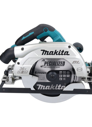 Sierra circular a batería Makita DHS 900 PM2U 36 V (2x 18 V) 235 mm sin escobillas + 2x batería 4,0 Ah + cargador doble + adaptador Bluetooth