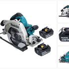 Sierra circular a batería Makita DHS 900 T2U 36 V (2x 18 V) 235 mm sin escobillas + 2x batería 5,0 Ah + adaptador Bluetooth - sin cargador