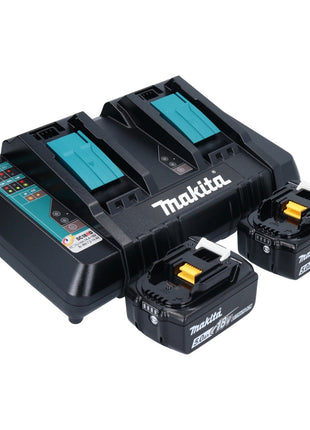 Makita DHS 900 PT2U scie circulaire à batterie 36 V (2x 18 V) 235 mm sans balais + 2x batterie 5,0 Ah + double chargeur + adaptateur Bluetooth