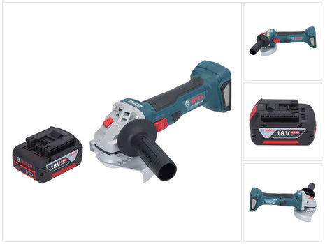 Bosch GWS 18V-7 Professional cordless angle grinder 18 V 125 mm brushless + 1x rechargeable battery 4.0 Ah - without charger