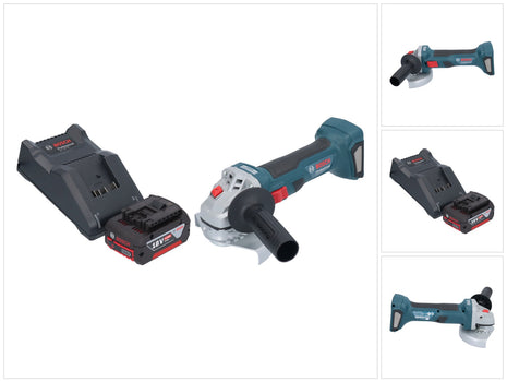 Bosch GWS 18V-7 Professional cordless angle grinder 18 V 125 mm brushless + 1x rechargeable battery 4.0 Ah + charger