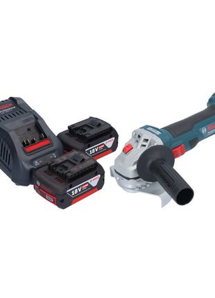 Bosch GWS 18V-7 Professional Akku Winkelschleifer 18 V 125 mm Brushless + 2x Akku 5,0 Ah + Ladegerät