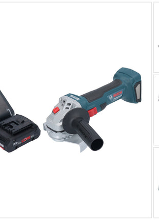 Bosch GWS 18V-7 Professional Meuleuse angulaire sans fil 18 V 125 mm Brushless + 1x batterie ProCORE 4,0 Ah + chargeur