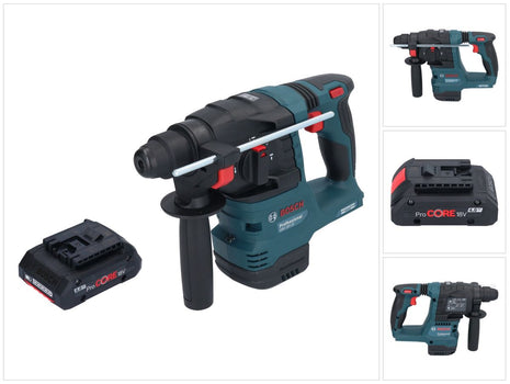 Bosch GBH 18V-22 Martello rotante professionale a batteria 18 V 1,9 J SDS Plus Brushless + 1x batteria ricaricabile ProCORE 4,0 Ah - senza caricabatterie