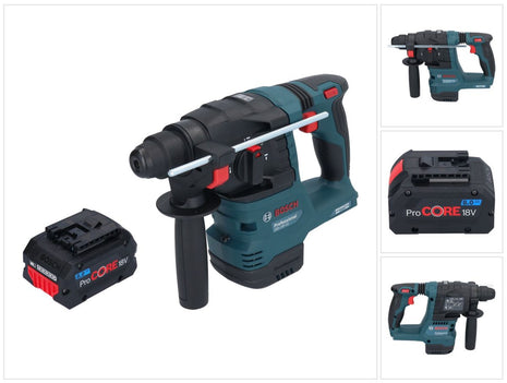 Bosch GBH 18V-22 Taladro percutor inalámbrico profesional 18 V 1,9 J SDS Plus Brushless + 1x batería ProCORE 8,0 Ah - sin cargador