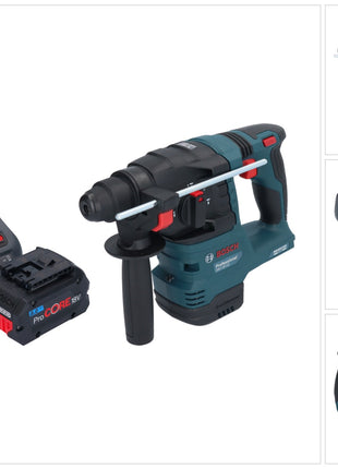 Bosch GBH 18V-22 Trapano a percussione professionale a batteria 18 V 1,9 J SDS Plus Brushless + 1x batteria ricaricabile ProCORE 8,0 Ah + caricabatterie