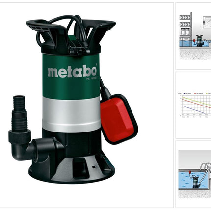 Metabo PS 15000 S Schmutzwasser Tauchpumpe ( 0251500000 ) 850 Watt Fördermenge 15000 l/h