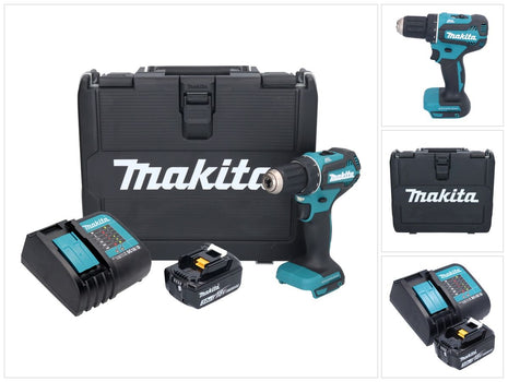 Makita DDF 485 SFK cordless drill driver 18 V 50 Nm brushless + 1x rechargeable battery 3.0 Ah + charger + case