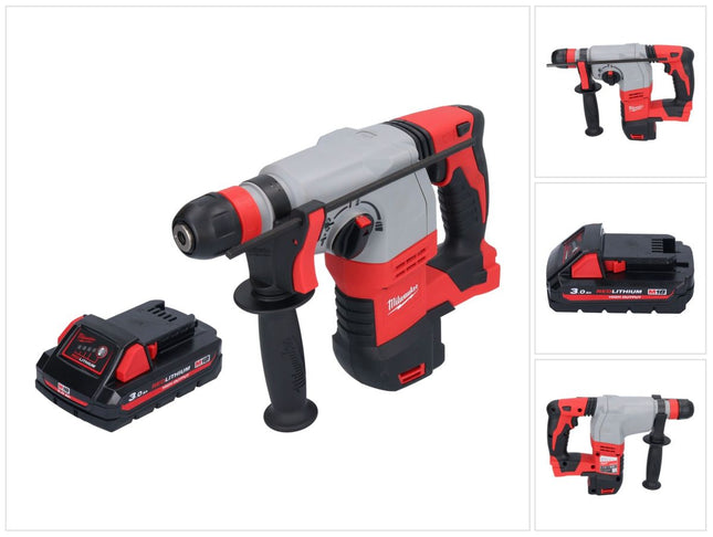 Milwaukee M18 HD18HX-301 akumulatorowy młot udarowo-obrotowy 18 V 2,4 J + 1x akumulator 3,0 Ah - bez ładowarki