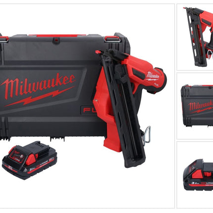 Clavadora a batería Milwaukee M18 FN15GA-301X 18 V sin escobillas 32 - 64 mm + 1x batería 3,0 Ah + caja HD - sin cargador