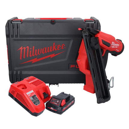 Clavadora a batería Milwaukee M18 FN15GA-301X 18 V sin escobillas 32 - 64 mm + 1x batería 3,0 Ah + cargador + caja HD