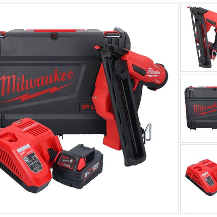 Milwaukee M18 FN15GA-501X Akku Nagler 18 V Brushless 32 - 64 mm + 1x Akku 5,0 Ah + Ladegerät + HD Box