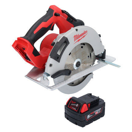Sierra circular a batería Milwaukee M18 BLCS66-501 18 V 190 mm sin escobillas + 1x batería 5,0 Ah - sin cargador