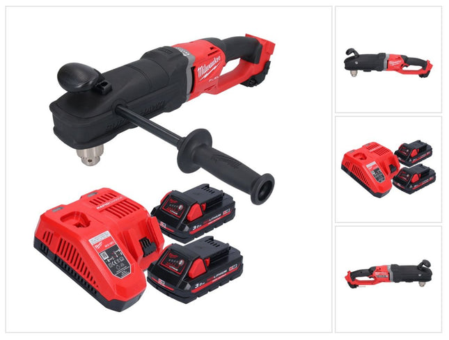 Milwaukee M18 FRAD2-302 Cordless angle drill 18 V 122 Nm brushless + 2x rechargeable battery 3.0 Ah + charger