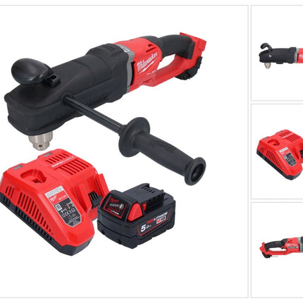 Milwaukee M18 FRAD2-501 perceuse d'angle sans fil 18 V 122 Nm Brushless + 1x batterie 5,0 Ah + kit chargeur