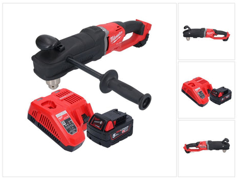 Milwaukee M18 FRAD2-501 perceuse d'angle sans fil 18 V 122 Nm Brushless + 1x batterie 5,0 Ah + kit chargeur