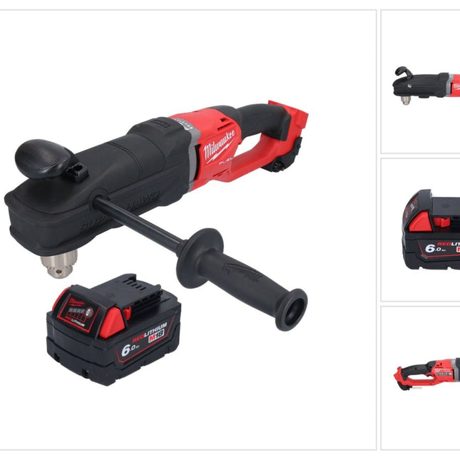 Milwaukee M18 FRAD2-601 Akku Winkelbohrmaschine 18 V 122 Nm Brushless + 1x Akku 6,0 Ah - ohne Ladegerät