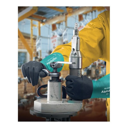 Guantes químicos ANSELL AlphaTec 58-535W talla 9 verde botella/gris antracita ( 4000371612 )