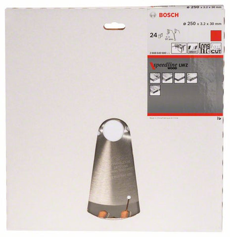 BOSCH Lame pour scie circulaire  Ø extérieur 250 mm Nombre de dents 24 WZ ( 4000909103 )