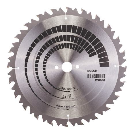 Bosch Professional Construct Wood circular saw blade ( 2 608 640 702 ) 350 x 30 x 3.2 mm 24 teeth for wood