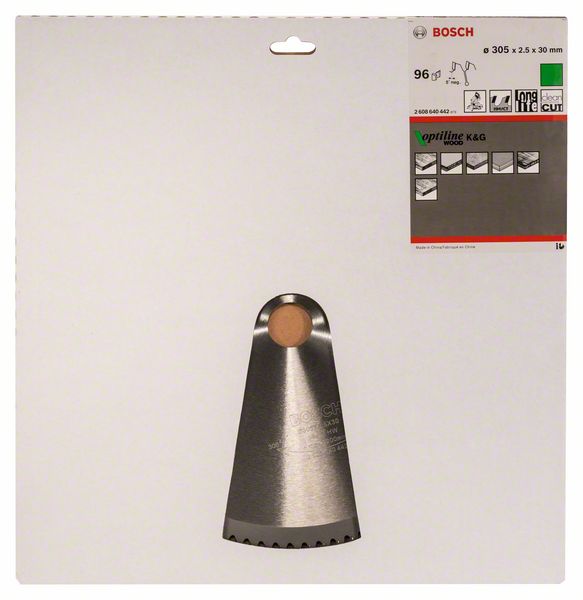 BOSCH Hoja de sierra circular Ø exterior 305 mm Número de dientes 96 WZ/N ( 8000342029 )