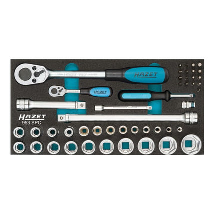 Zestaw kluczy nasadowych HAZET 953SPC 47-częściowy 1/4 + 1/2 ″ ( 4000822783 )