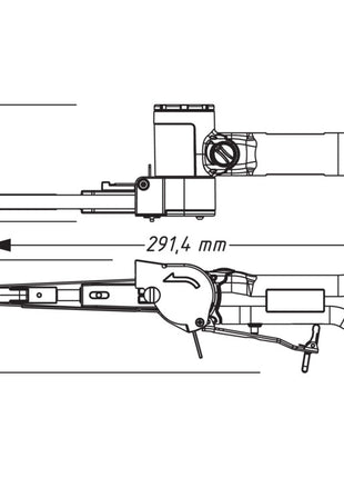 Lijadora de banda de aire comprimido HAZET 9033N-4 10x330 mm 19000 rpm (4000898935)