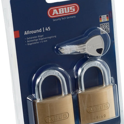 Lucchetto a cilindro ABUS 45/40 Twins B/SB larghezza corpo serratura 39 mm ( 3000280054 )