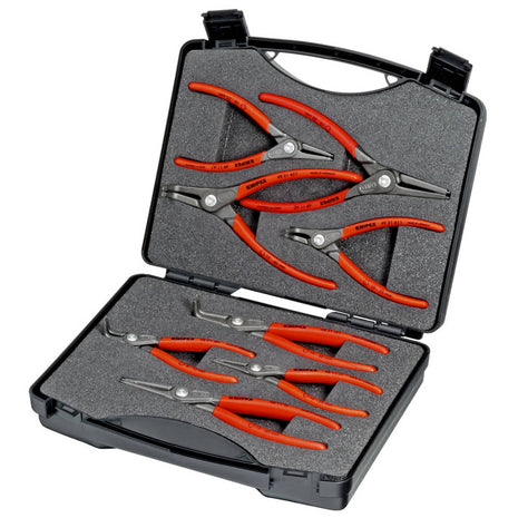 Set di pinze per anelli di sicurezza KNIPEX da 8 pezzi in valigetta di plastica ( 4000795294 )