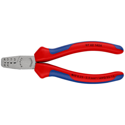 Alicates para crimpar extremos de cable KNIPEX longitud total 145 mm ( 4000810490 )