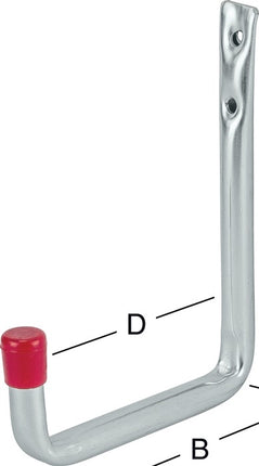 VORMANN wall hook U-shape without rubber coating Projection 114 mm ( 3000273041 )