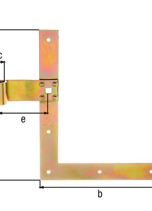 Cerniera angolare per persiana GAH lunghezza 250 x 200 mm larghezza 30 mm spessore 3 mm ( 8001895895 )