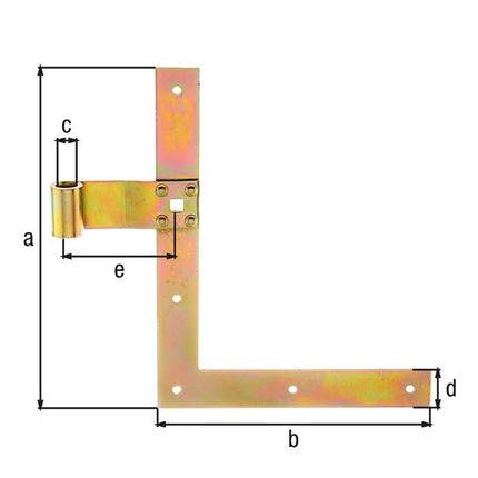 GAH bisagra angular de persiana longitud 250 x 200 mm anchura 30 mm espesor 3 mm ( 8001895895 )
