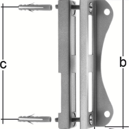 Tope de caja de cerradura GAH modelo 2392 adecuado para caja de cerradura de 40 mm galvanizada ( 3000251282 )