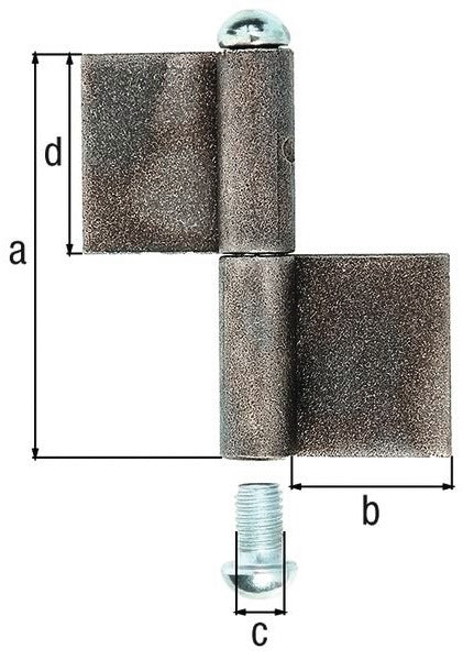 GAH construction hinge type K04 2-part for welding ( 3000200621 )