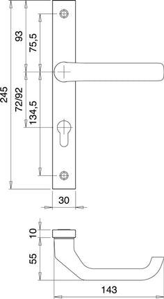 EDI profile door set PAN 1200/9203 Aluminium F1 ( 3000200012 )