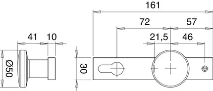 EDI Bouton de coffre de serrure 1317/7020 fixe ( 3000200019 )