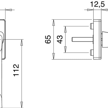 EDI Fenstergriff 1003/1035 Aluminium F9016 / verkehrsweiß ( 3000261161 )