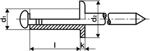 GESIPA Rivet aveugle PolyGrip(R) tige de rivet d x l 3,2 x 8 mm ( 4000813249 )