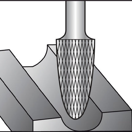 Fresa RUKO RBF Ø 10 mm lunghezza testa 20 mm gambo Ø 6 mm ( 4000602855 )