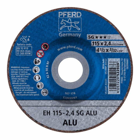 PFERD Disque à tronçonner SG ALU D125x2,4 mm contre-coudé ( 4000841331 )