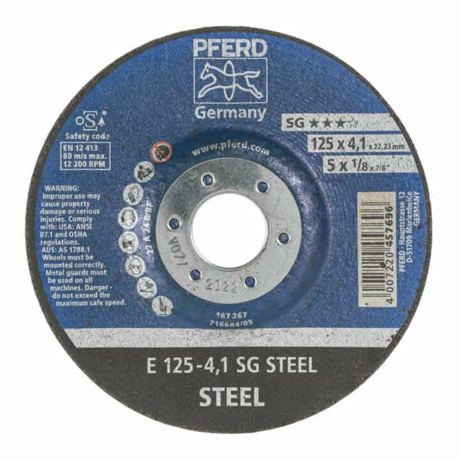PFERD SG Disco abrasivo in acciaio D125xS4.1mm ( 4000842014 )
