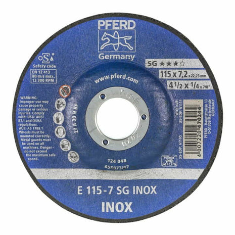 PFERD Meule à ébarber SG INOX D125xép.7,2 mm ( 4000842717 )