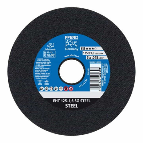 PFERD Disque à tronçonner SG STEEL D125x1,6 mm droit ( 4000841353 )