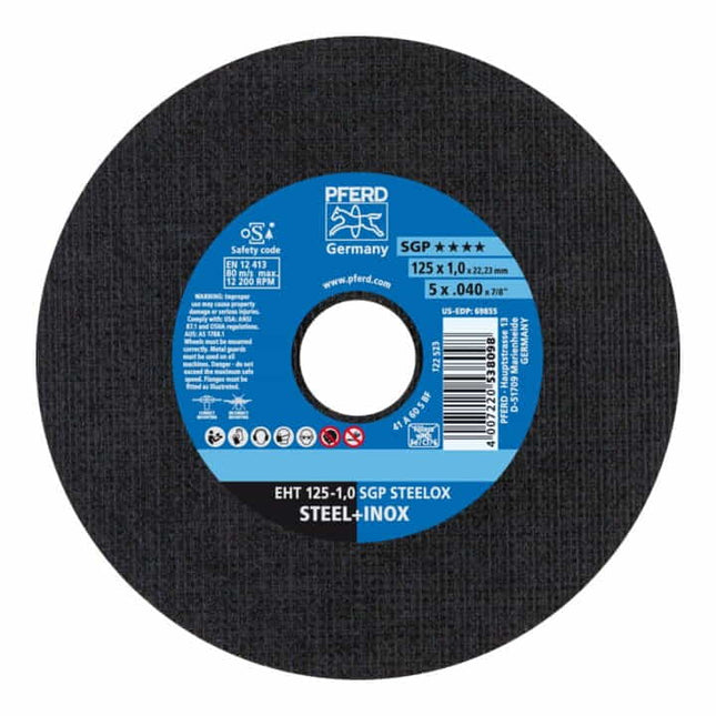 Disco de corte PFERD SGP STEELOX D125x1mm recto ( 4000843068 )