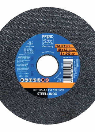 PFERD cutting disc PSF STEELOX D125x1mm straight ( 4000842610 )