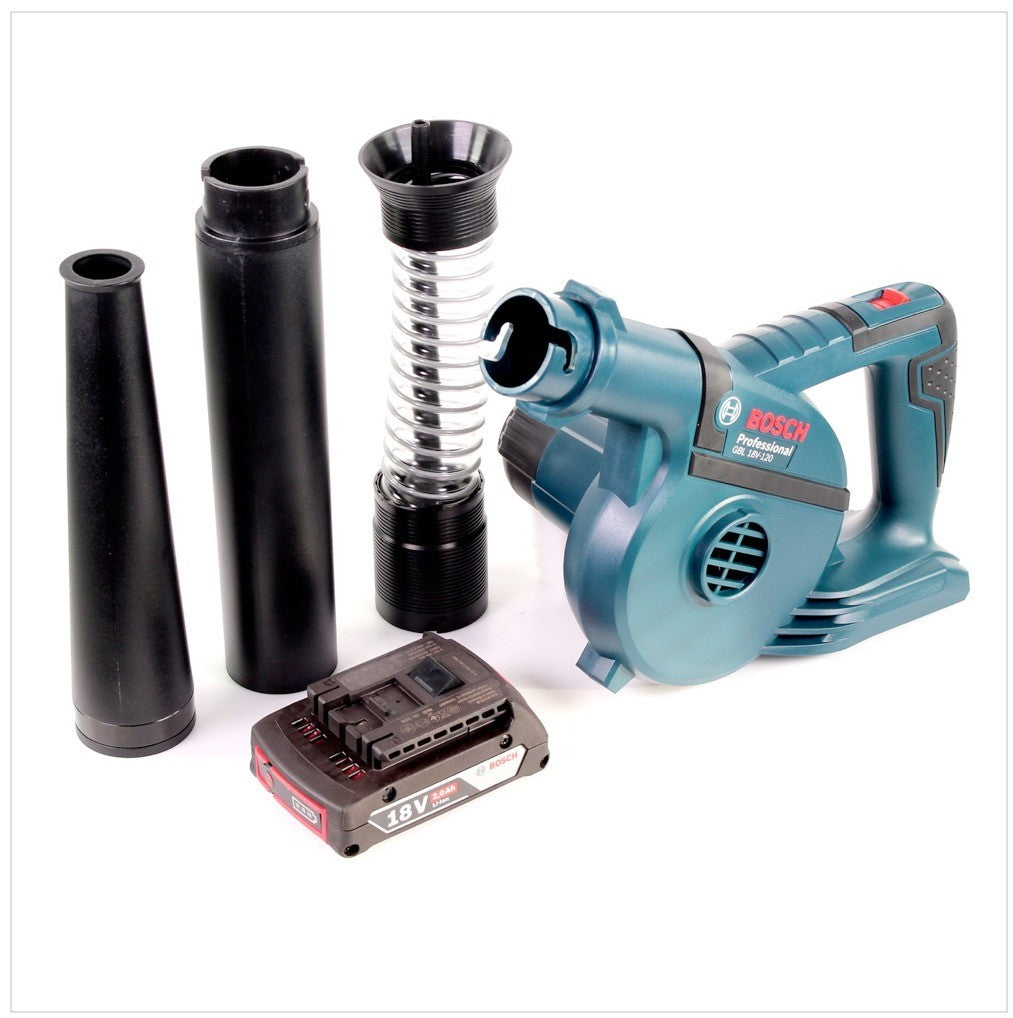 Bosch GBL 18 V-120 Akku Gebläse Laubbläser mit 1 x Bosch GBA 18 V 2,0 Ah Akku
